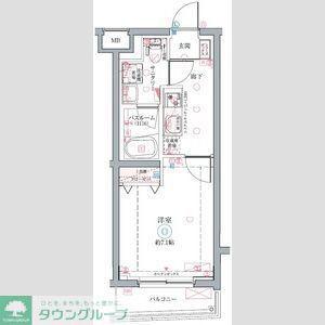 クレヴィスタ成増II(1K/2階)の間取り写真