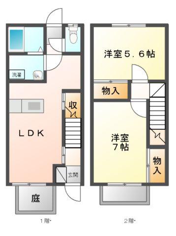 サンウェイ・ポイント(2LDK/1階)の間取り写真