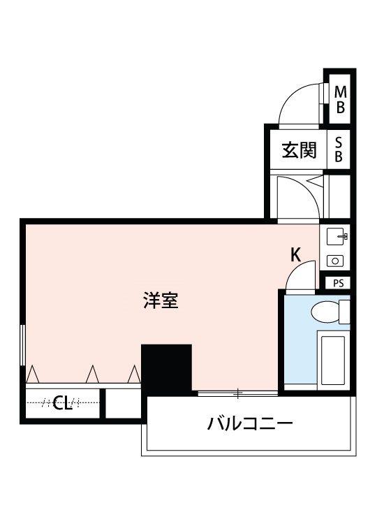 ダイヤモンドスクエア新所沢(ワンルーム/9階)の間取り写真