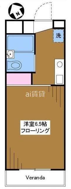 ラフォーレ ドミ(1K/2階)の間取り写真