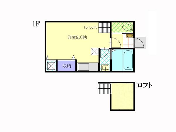 PACE(ワンルーム/2階)の間取り写真