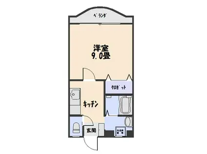 住吉敏一ビル(1K/3階)の間取り写真