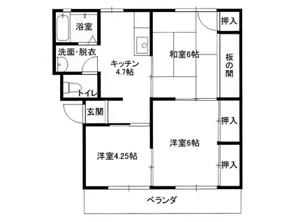 松高マンション(3DK/3階)の間取り写真