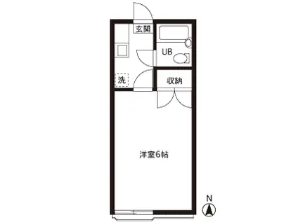 白金ホームズ(1K/2階)の間取り写真