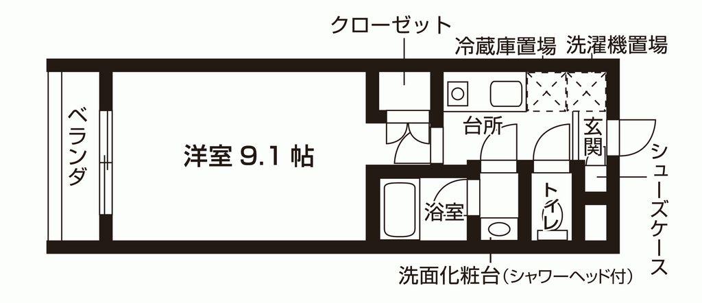 セレスティアル大曽根(1K/4階)の間取り写真
