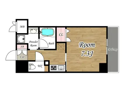 ELBECOURT TAMAI(1K/8階)の間取り写真