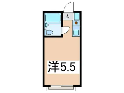 ハイムピア仙川(ワンルーム/2階)の間取り写真