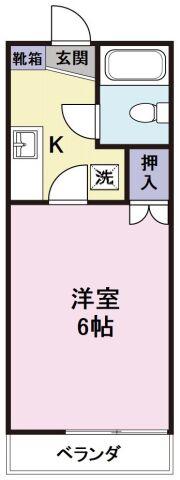 野崎助任ビル(1K/3階)の間取り写真