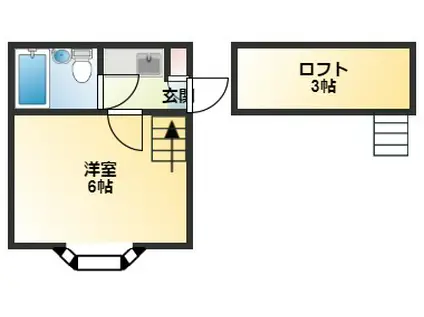 オッコーララ津田沼NO2(1K/1階)の間取り写真