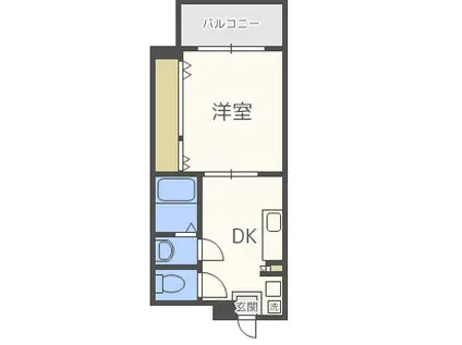 新深江池田マンション(1DK/10階)の間取り写真
