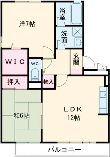サンジェイドA(2LDK/3階)の間取り写真