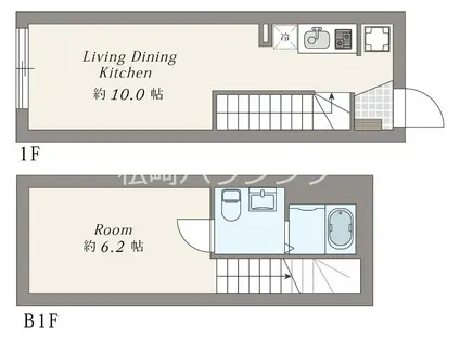 アペリオ新中野(1LDK/1階)の間取り写真