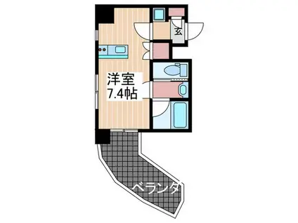 DER STRADA Y2 あさひ(ワンルーム/6階)の間取り写真