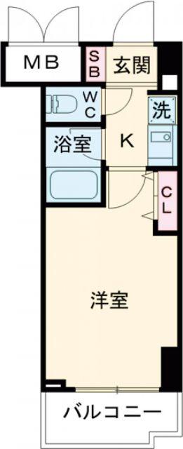 エスリード三宮フラワーロード(1K/4階)の間取り写真