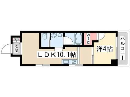 リビー東三国(1LDK/7階)の間取り写真