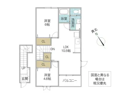 セレッソリーオ(2LDK/2階)の間取り写真