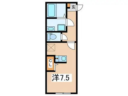 AMBITION相武台前(ワンルーム/2階)の間取り写真