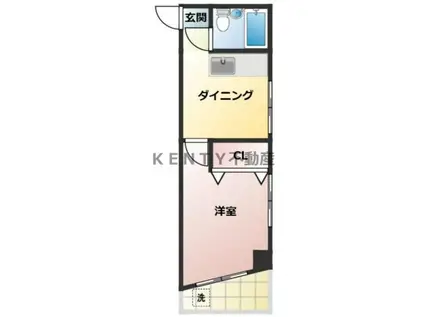 ニューハイム(1DK/3階)の間取り写真