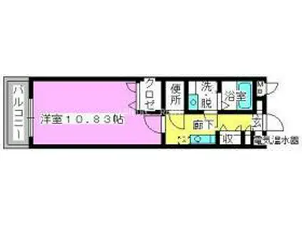 ヴァンクレール小嶋(1K/7階)の間取り写真