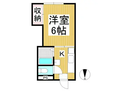 ノビレッジ(1K/1階)の間取り写真