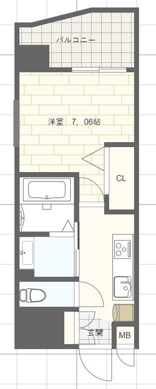 LUXE姫路(1K/10階)の間取り写真