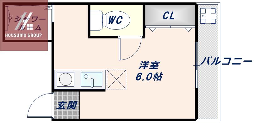 ベルハイム小阪(1K/1階)の間取り写真