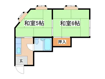 メイプル松島(2K/2階)の間取り写真