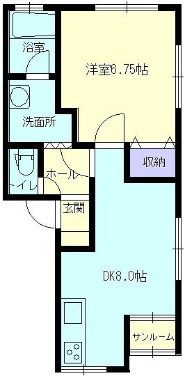 エスプリコート(1DK/1階)の間取り写真