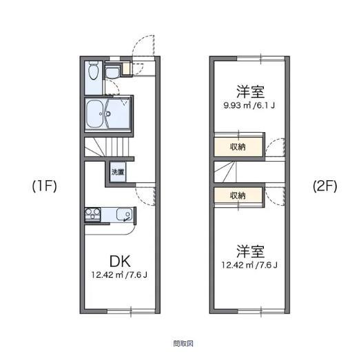 レオパレスエルサ(2DK/1階)の間取り写真