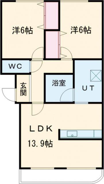 VICTORIAVIII(2LDK/3階)の間取り写真