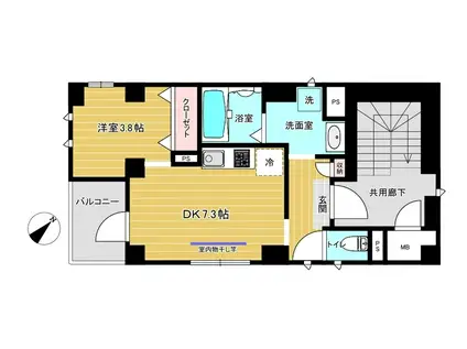 MAISON K(1DK/3階)の間取り写真