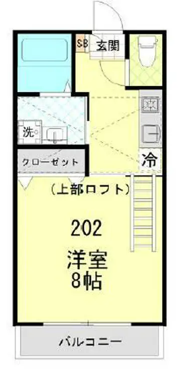 キューブハウスB棟 2階階 間取り