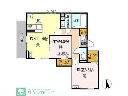 GENTIANA SCABRA(2LDK/3階)の間取り写真