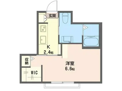 ハイツ高松(1K/3階)の間取り写真