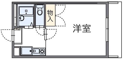 レオパレス城南田村(1K/1階)の間取り写真