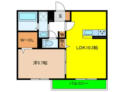 LE LOIRE長田(1LDK/2階)の間取り写真