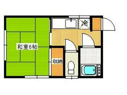 アネックス四季(1K/2階)の間取り写真