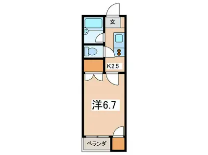 プチモンド(1K/2階)の間取り写真