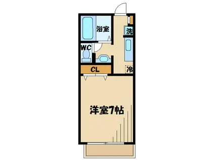 ルミエール(1K/2階)の間取り写真