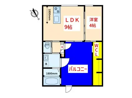 ERFOLG THANKS(1SLDK/2階)の間取り写真