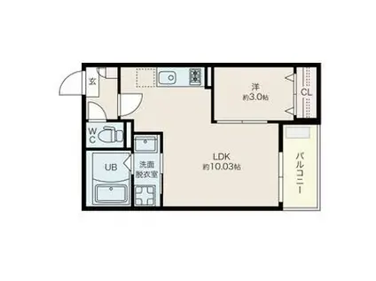 JACK HINODEII(1LDK/1階)の間取り写真