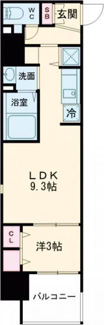 ARTIZA堺(1LDK/15階)の間取り写真