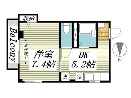 アンクレージュ(1DK/3階)の間取り写真