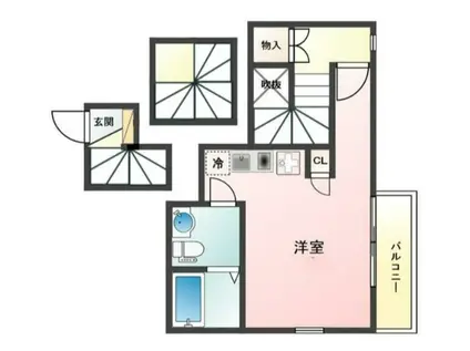 GRANT HOMES上落合(ワンルーム/3階)の間取り写真