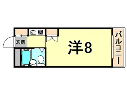 ジョイフル西宮北口Ⅰ(ワンルーム/2階)の間取り写真