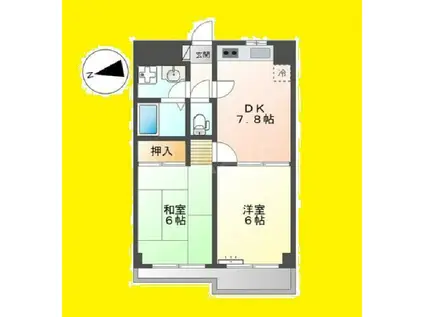 アソルティ横浜保土ヶ谷(2DK/5階)の間取り写真