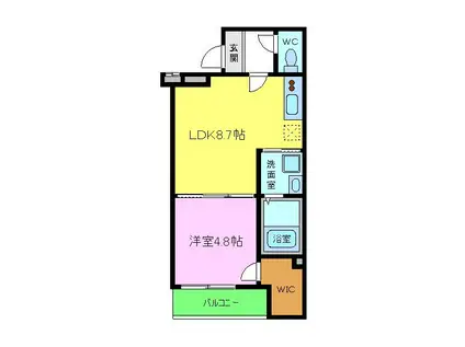 フジパレス高石3番館(1LDK/3階)の間取り写真