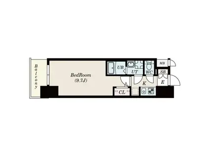 S-RESIDENCE勝川駅前(1K/8階)の間取り写真