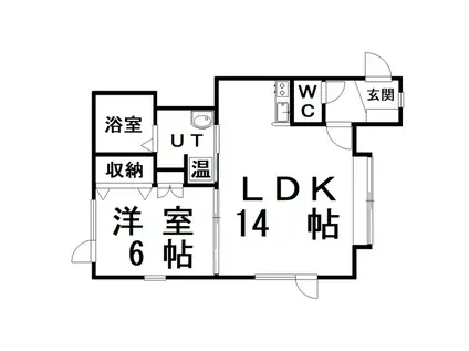 文苑ビレッジ3番館(1LDK/2階)の間取り写真