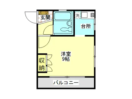 ハイツ生島(1K/2階)の間取り写真